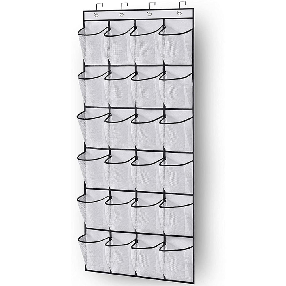 24 Grid Wall-Mounted Sundries Organizer with Mesh Pocket_1
