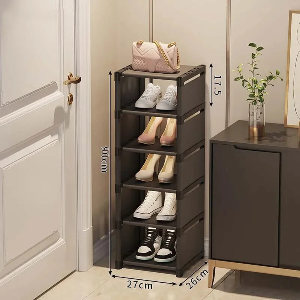 Adjustable Stackable Shoe Organizer Rack for Wall Corner_0