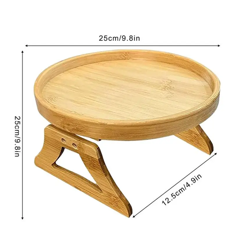 Sofa Armrest Clip-On Tray Table