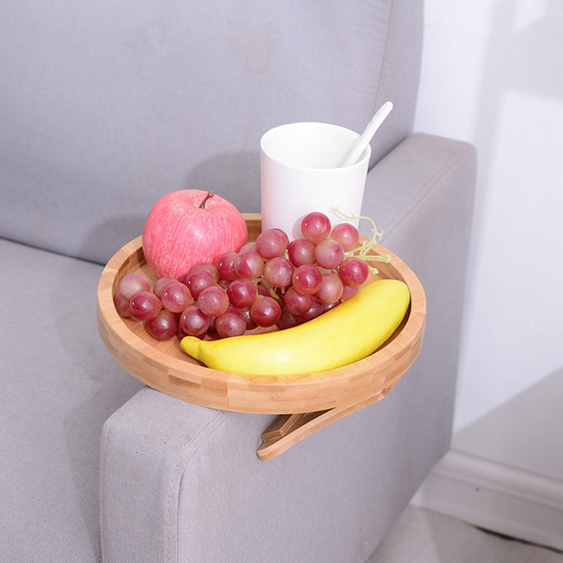 Sofa Armrest Clip-On Tray Table