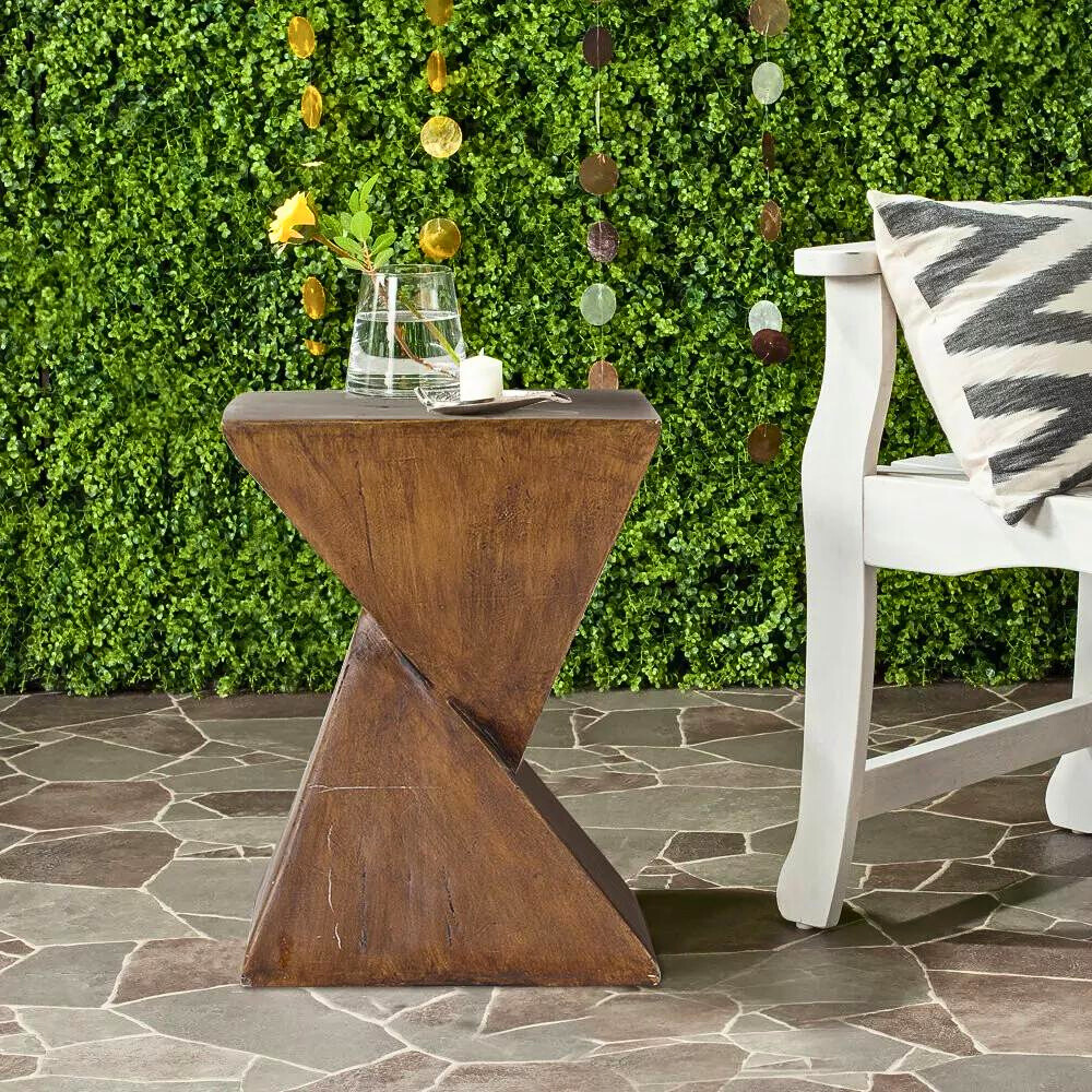 Concrete Accent Nordic Sofa Side End Table Pedestal_3