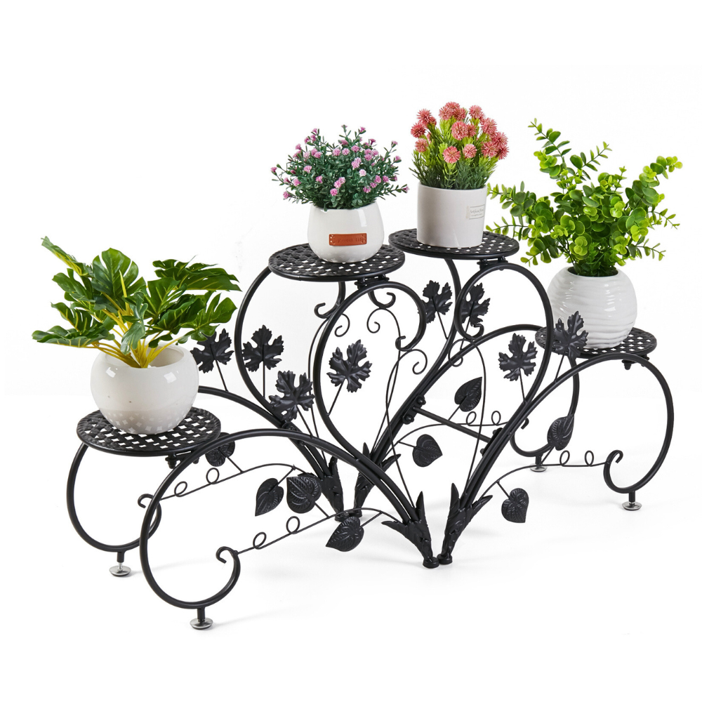 2 PCS Heart-shape Metal Plant Stand Flower Pot_4