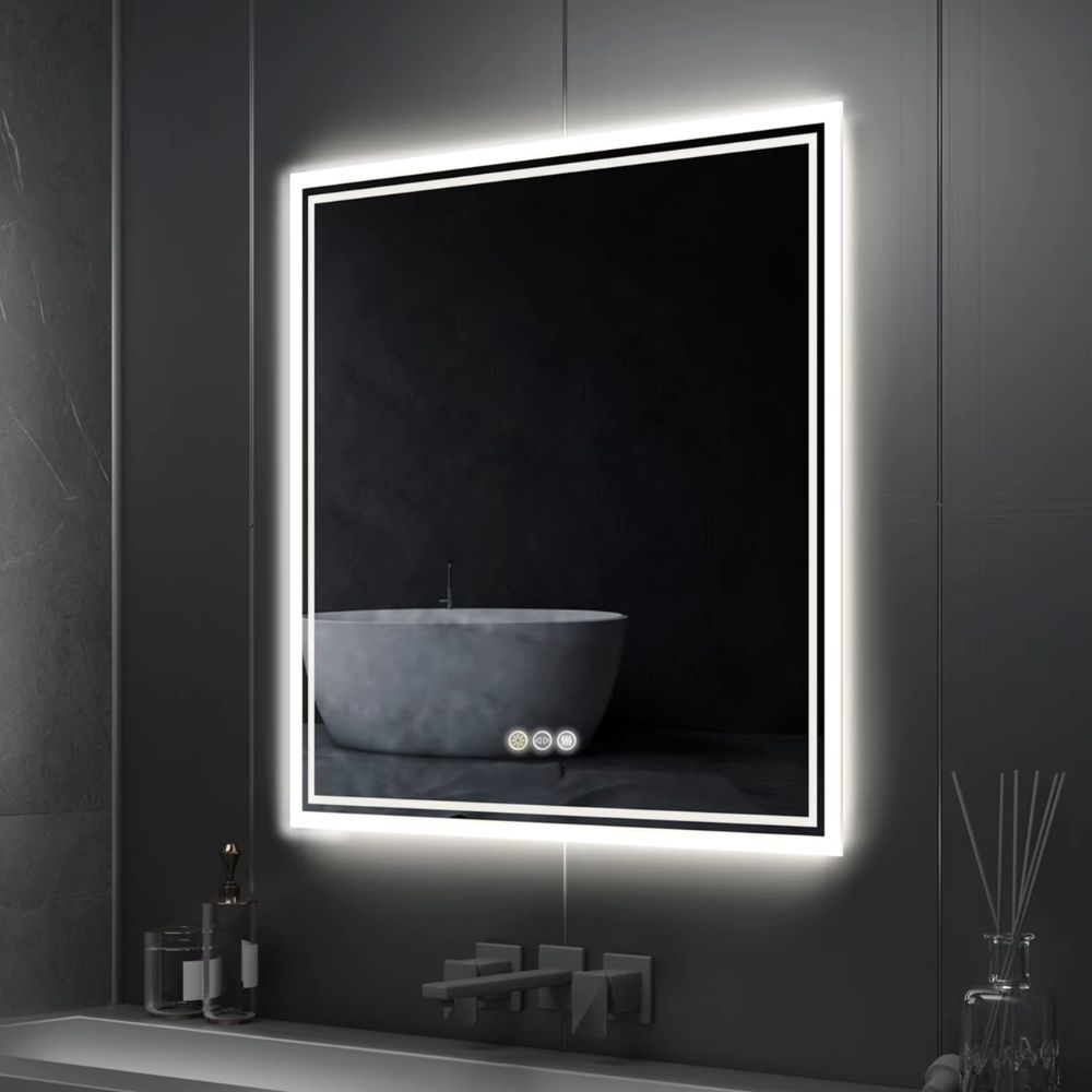 Square LED Wall Mounted Bathroom Mirror