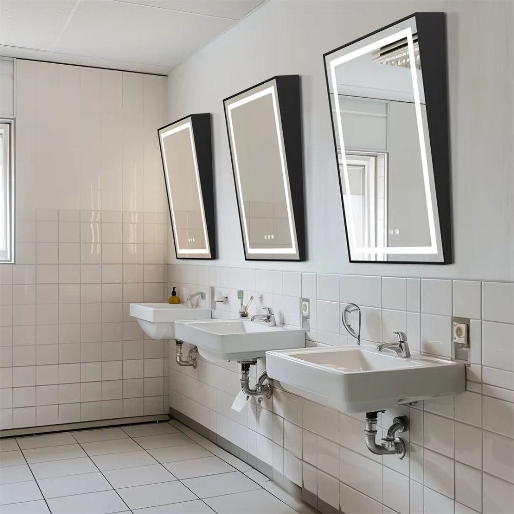 LED Wheelchair Accessible Bathroom Tilt Mirror
