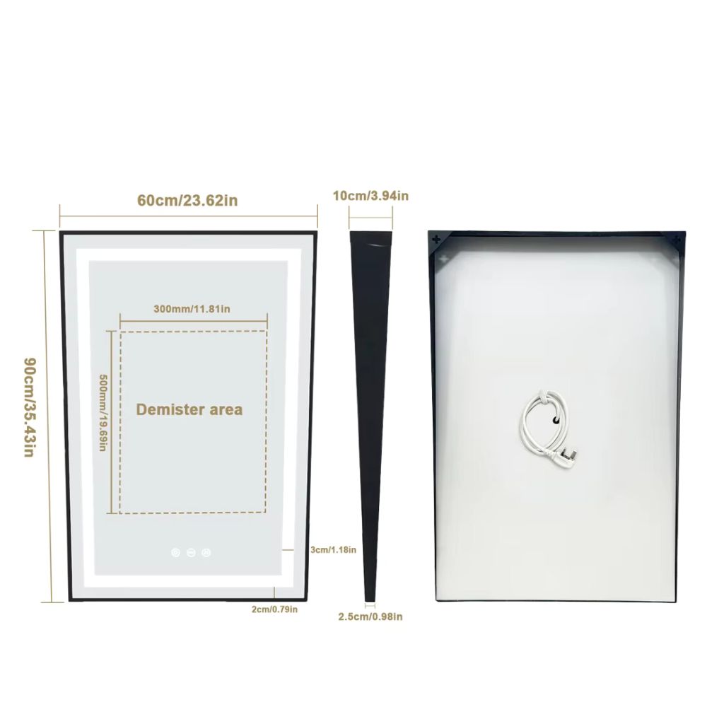 LED Wheelchair Accessible Bathroom Tilt Mirror