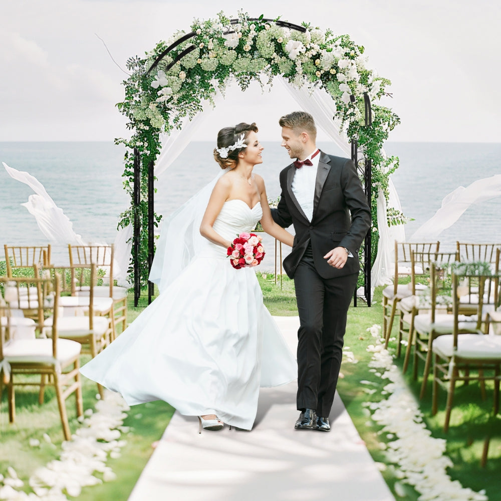Metal Garden Arch Trellis Decorative Outdoor Archway Wedding Arch Frame_1