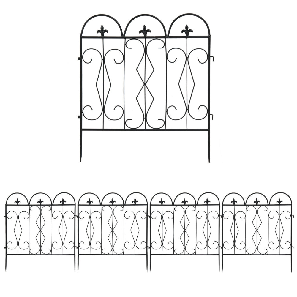5pcs Decorative Garden Fence Outdoor Border Animal Barrier Fence_0