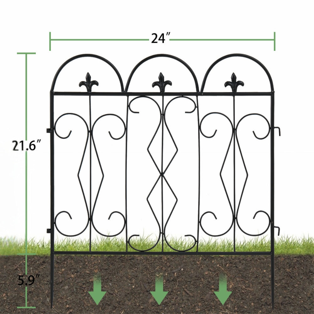 5pcs Decorative Garden Fence Outdoor Border Animal Barrier Fence_6