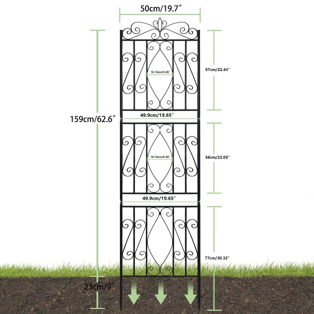 6 Panel Garden Border Trellis for Climbing Plants_6