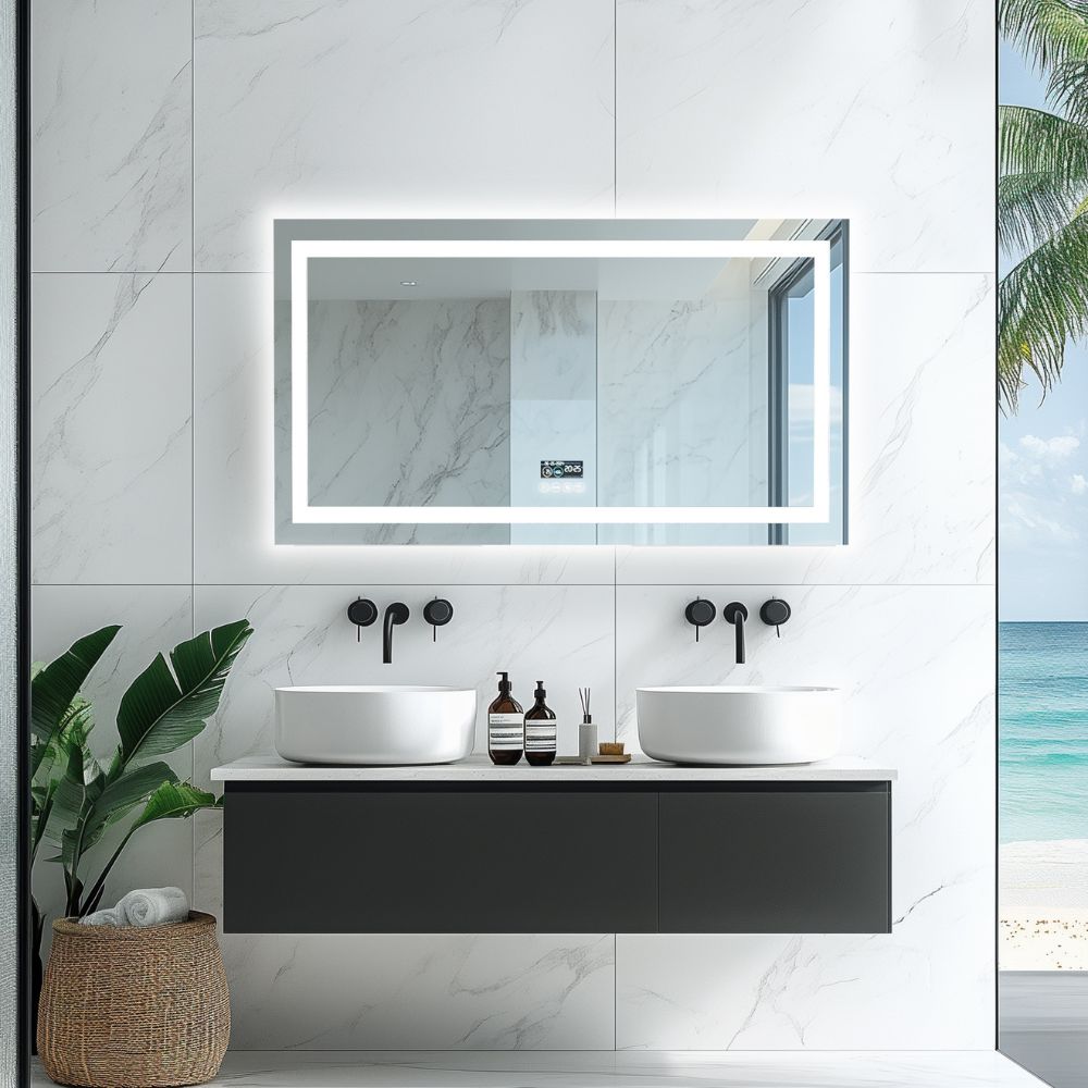 Bluetooth LED Full Length Bathroom Mirror High End Time Display with Illuminated Lights_1