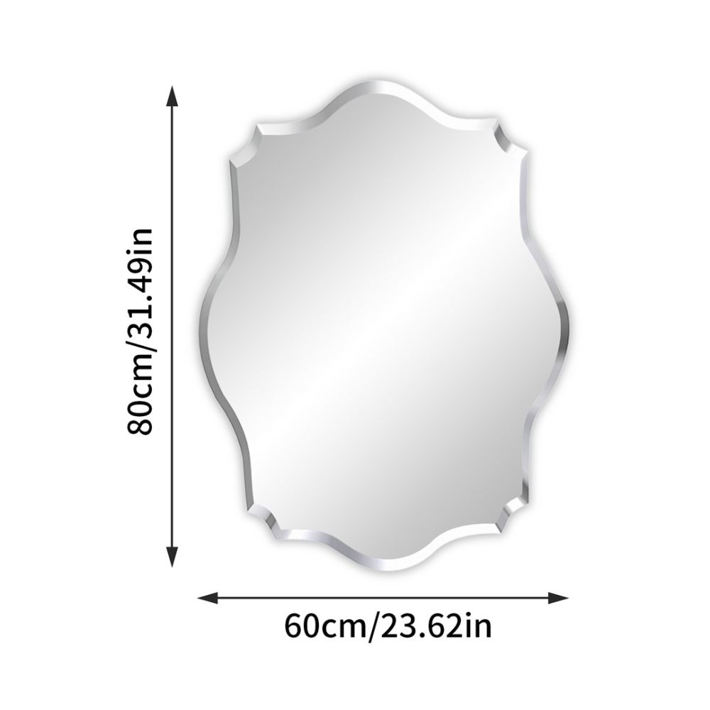Asymmetrical Frameless Wall Mirror with Beveled Edge_6