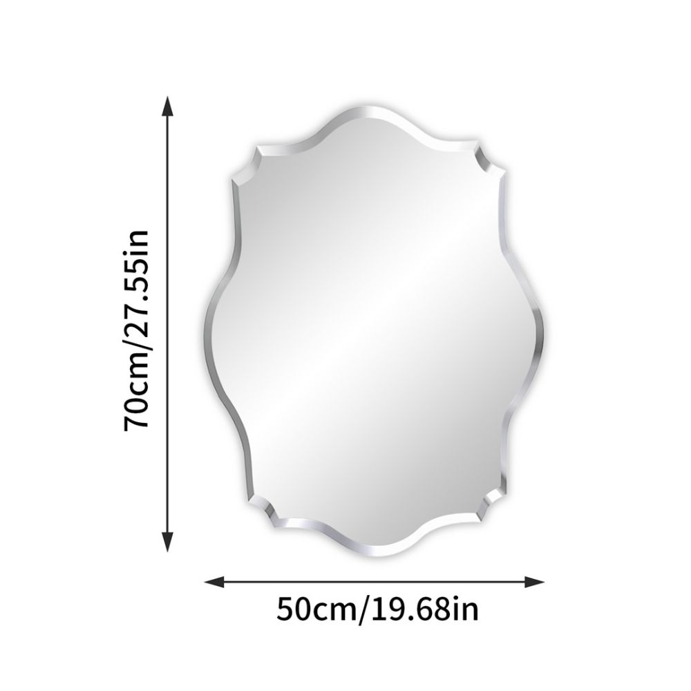 Asymmetrical Frameless Wall Mirror with Beveled Edge_7