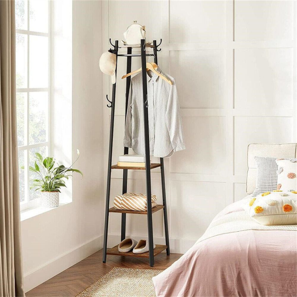 4-Tier Metal Coat Rack with 8 Hooks_2