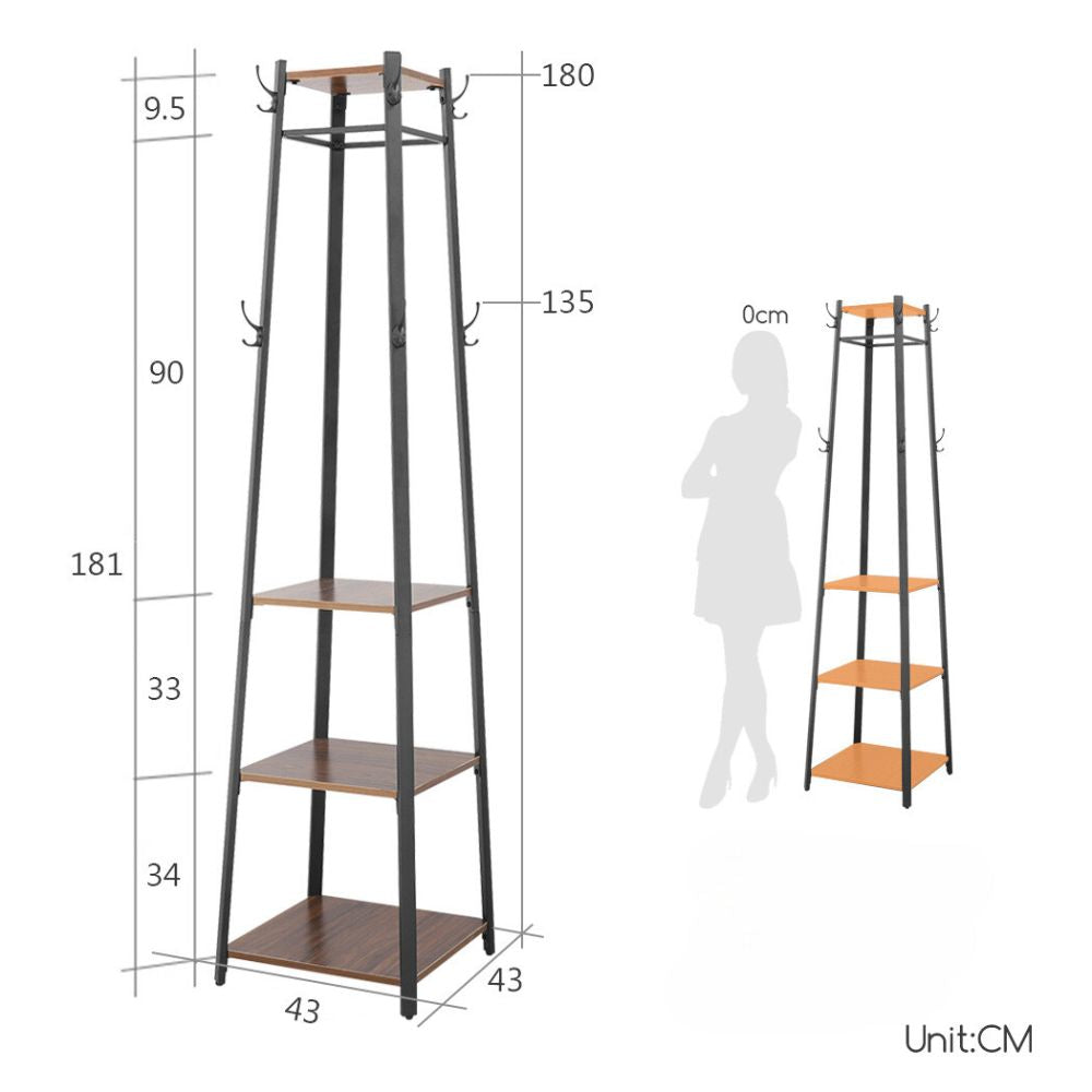 4-Tier Metal Coat Rack with 8 Hooks_6