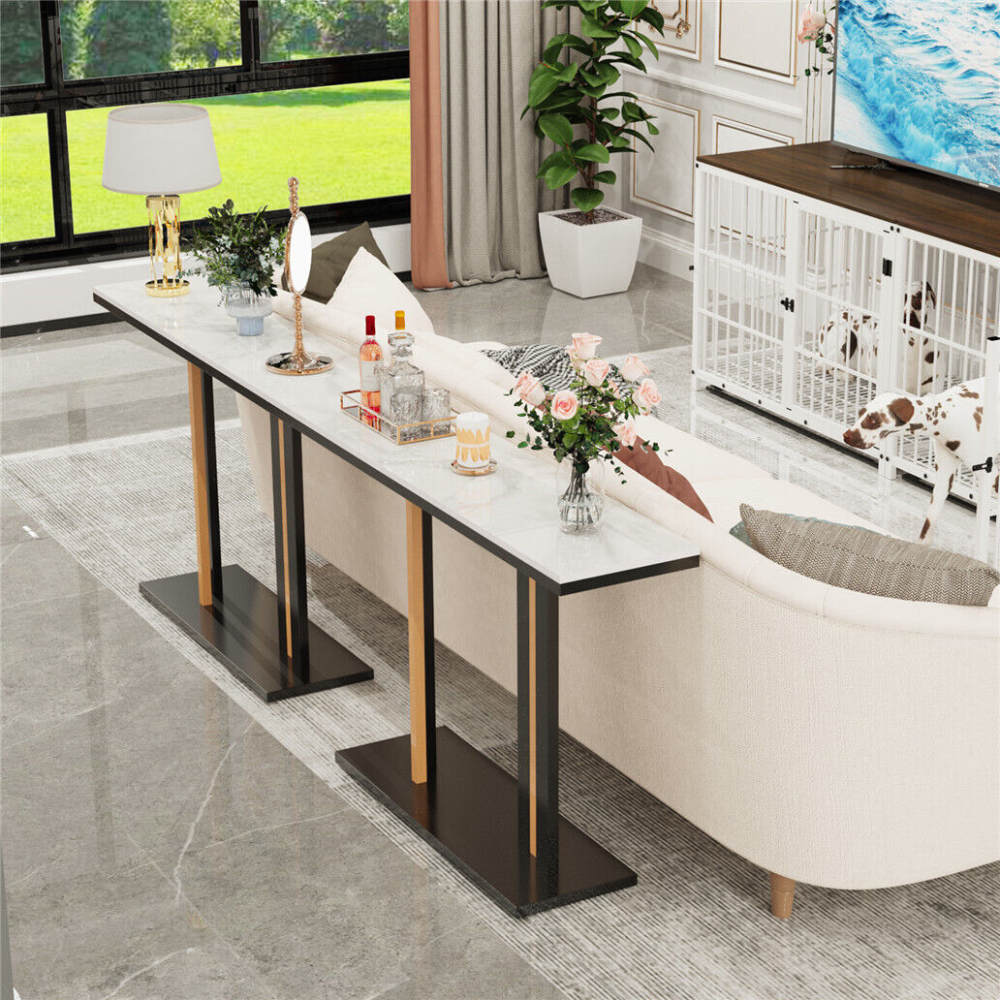 Stylish Marble Console Table for Living Room_3
